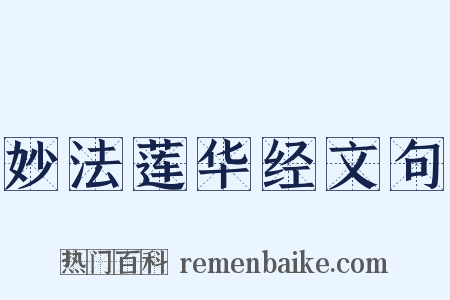 妙法莲华经文句是什么意思的图片